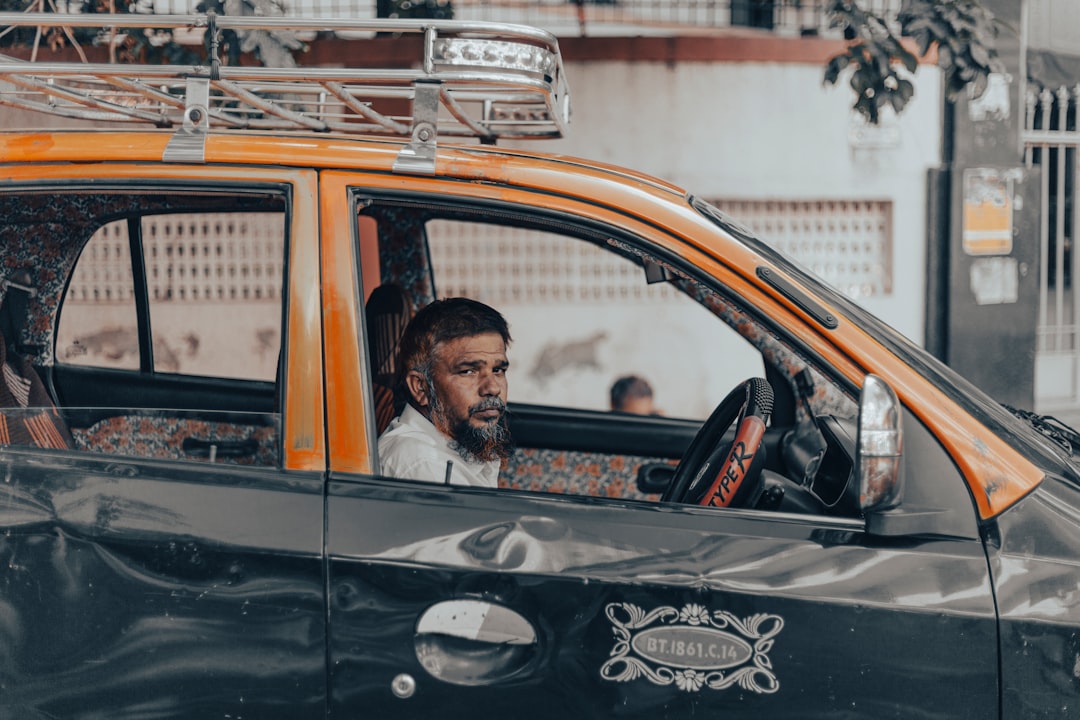 Person driving car